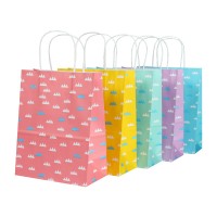 Printing White Kraft Paper Gift Bag with Twisted Handle